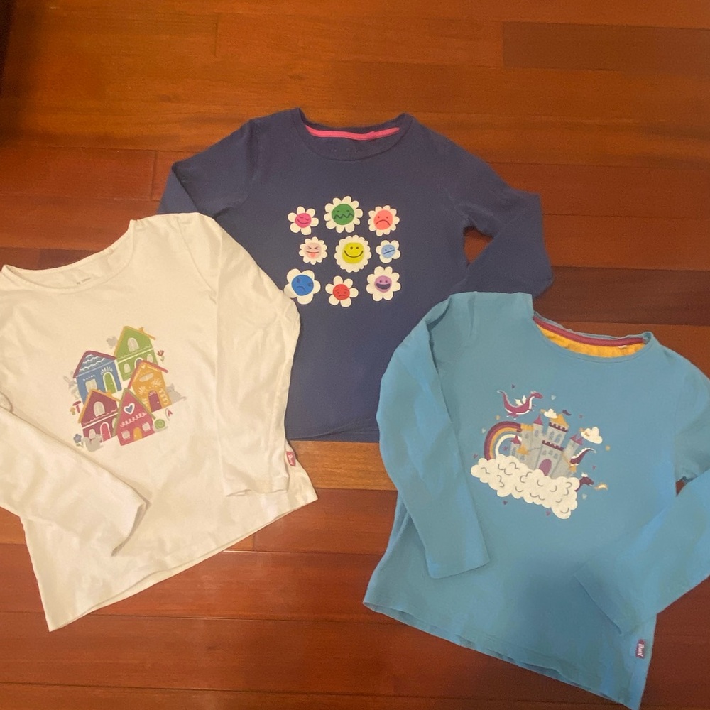 Mini Boden and Kite Organic Girls Long sleeve Cotton tees